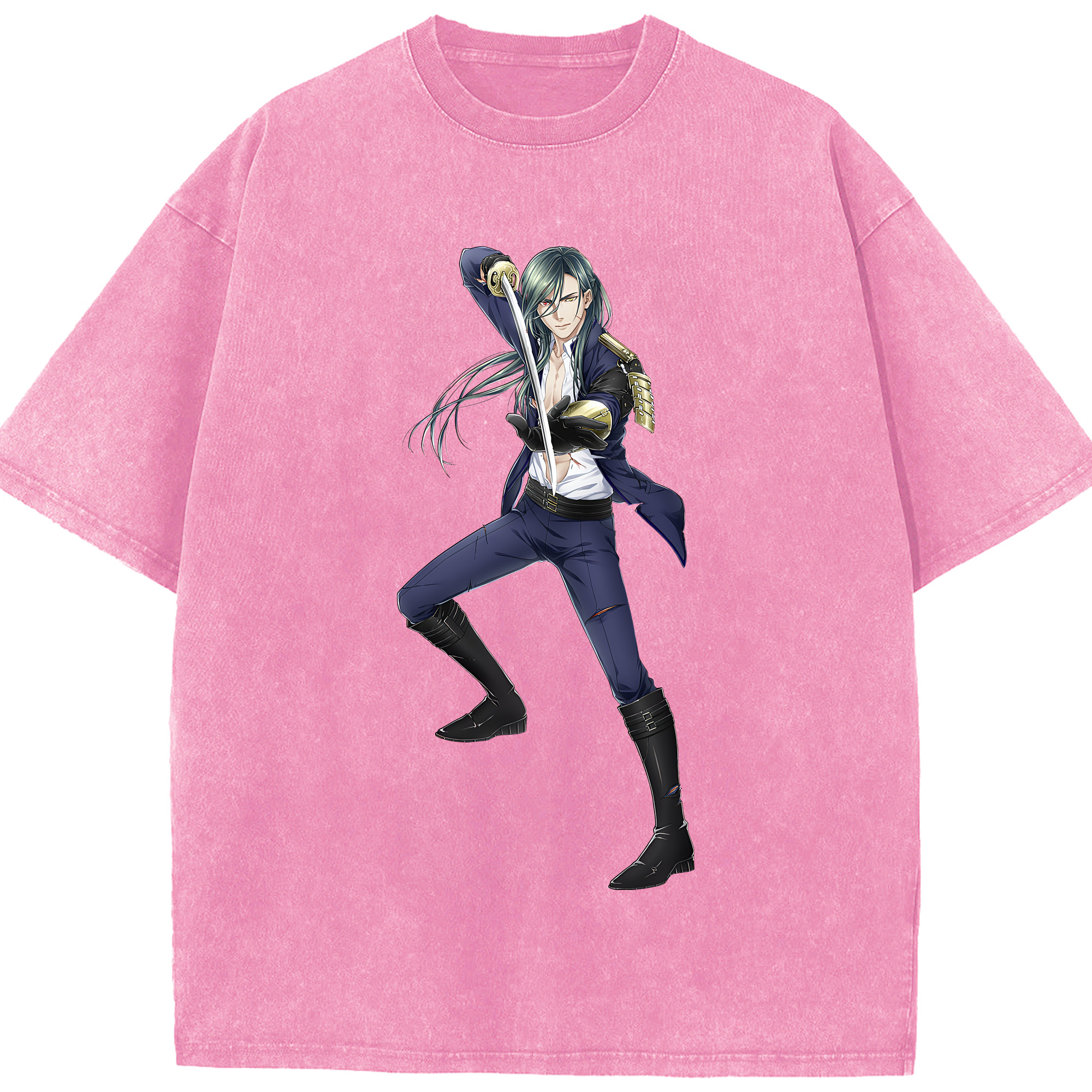 （画像用） 刀剣乱舞 Touken Ranbu 綿100% ヴィンテージ風 半袖Tシャツ（フロントプリント）